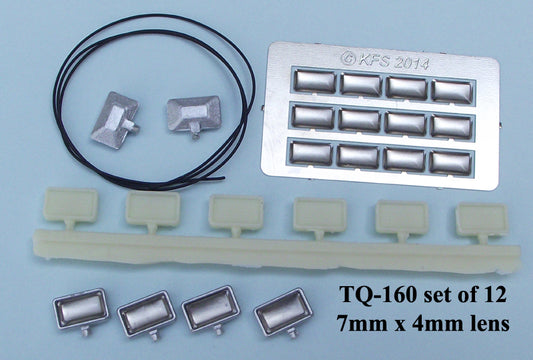7mm x 4mm Rectangular Spotlights (Set of 12) - KFS-238 (TQ160)
