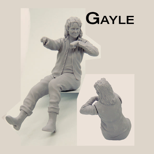 Seated Female Figure - 1/24th Scale (75mm Scale) - KFS-361,367&371