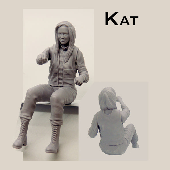 Seated Female Figure - 1/24th Scale (75mm Scale) - KFS-361