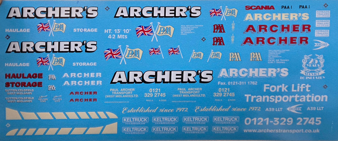 Archer's Transport Vehicle Decals