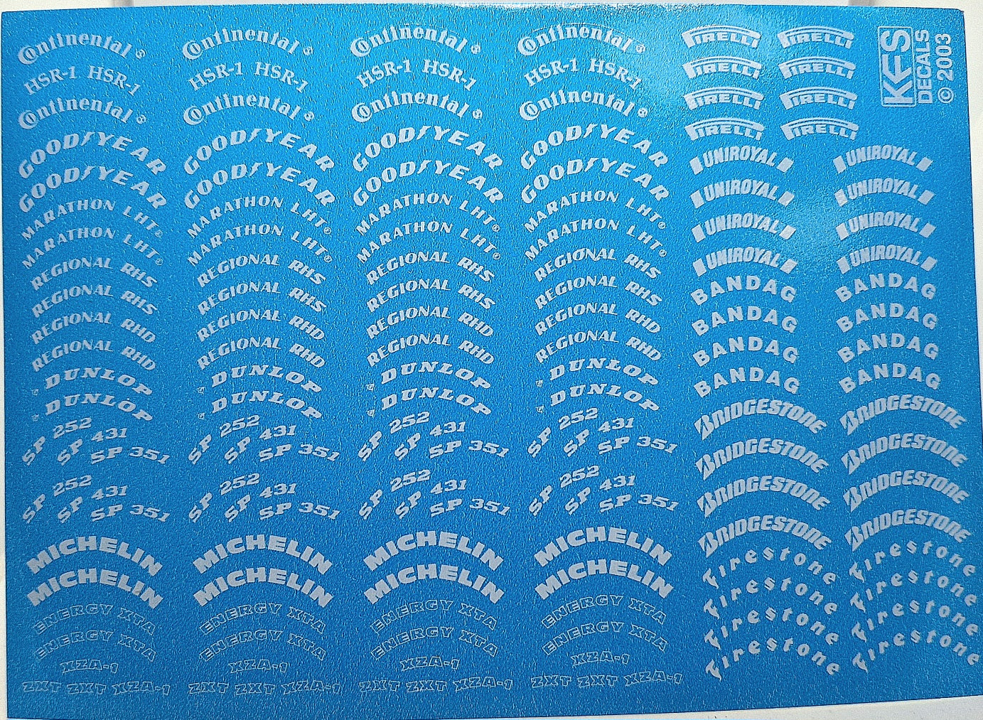 Tyre Wall Markings Decals (D81) – Kit Form Services Ltd