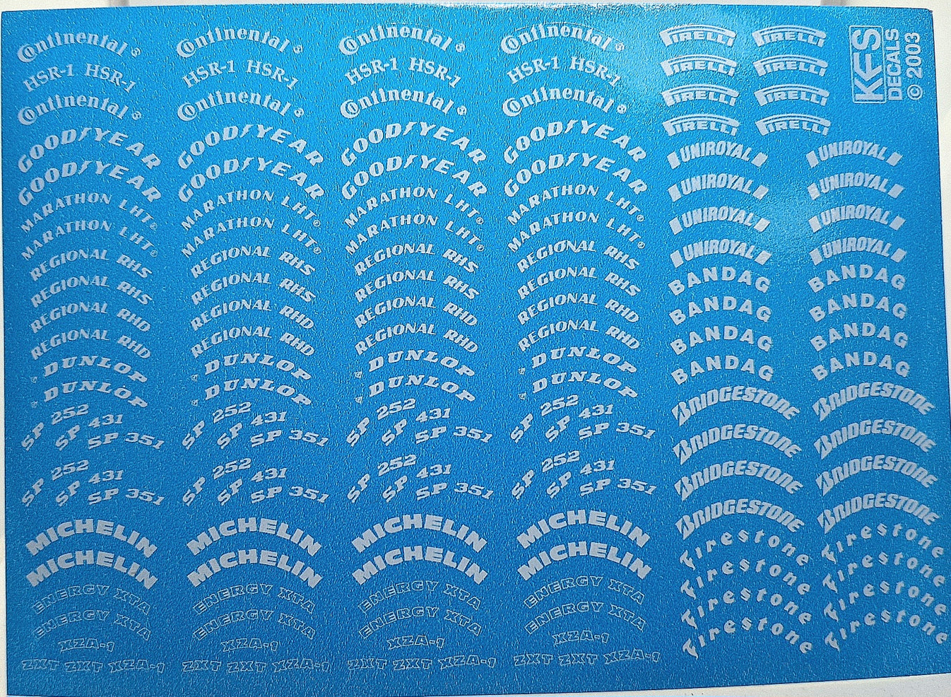 Tyre Wall Markings Decals (D81) – Kit Form Services Ltd