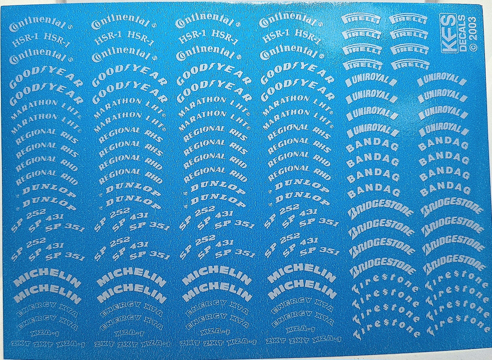 Tyre Wall Markings Decals (D81) – Kit Form Services Ltd