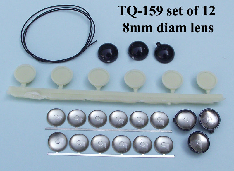 8mm Round Spotlights (Set of 12) - KFS-241 (TQ159)