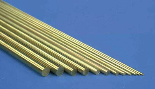Pack of 5 lengths of 1/32 (0.81mm) Round Brass Rod (KNS8160)