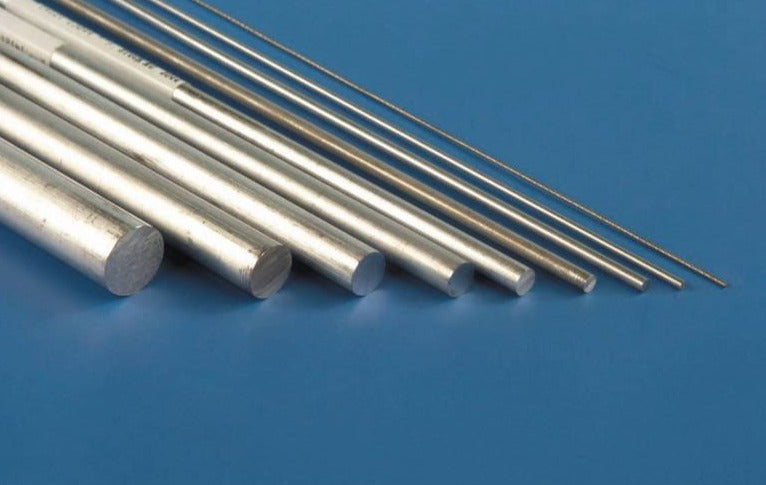 Pack of 3 lengths of 1/16 (1.59mm) Round Aluminium Rod (KNS83041)